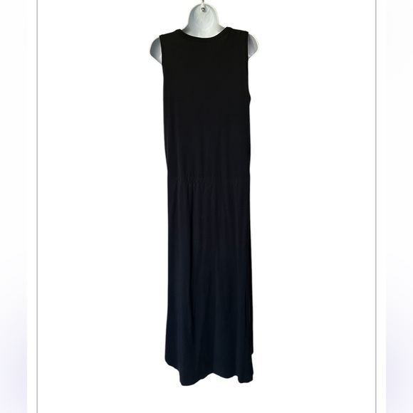 Planet Lauren G sleeveless maxi dress pockets black hi low Size 1 Fits 4-8 - Picture 3 of 11